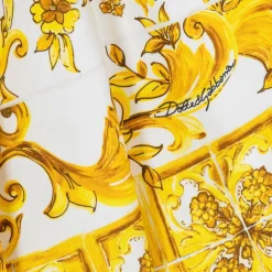 Dolce amp; Gabbana Baby Girls Yellow Majolica Print Cotton Dress Sale