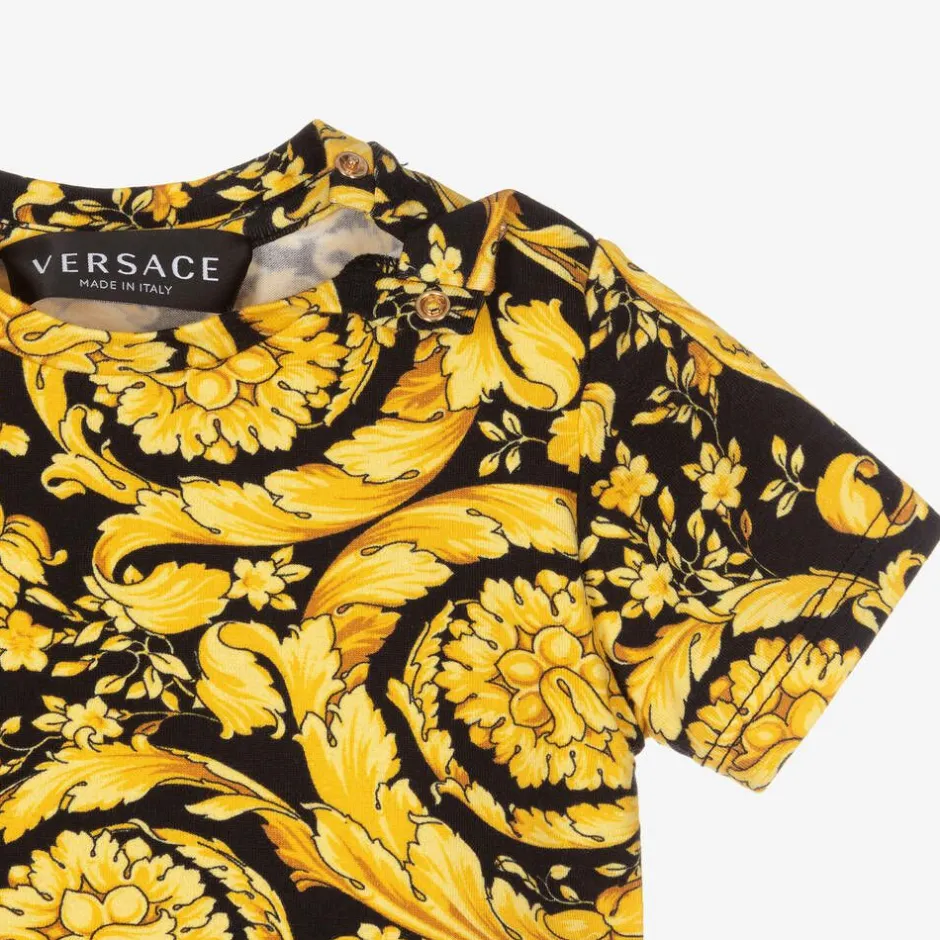 Versace Baby Gold Barocco T-Shirt Hot