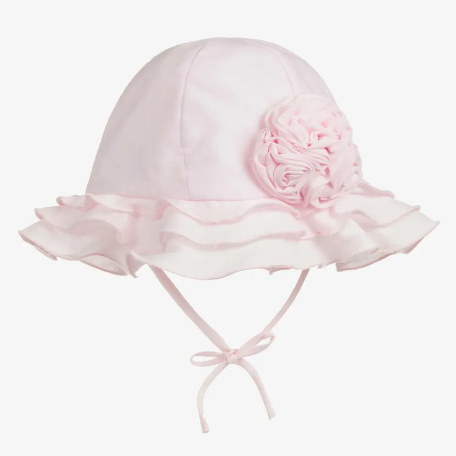 Sarah Louise Baby Pink Polycotton Sun Hat Clearance