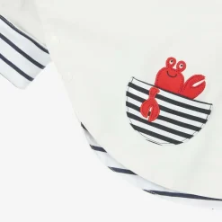 Week-end à la mer Baby White Hooded Rain Cape Discount