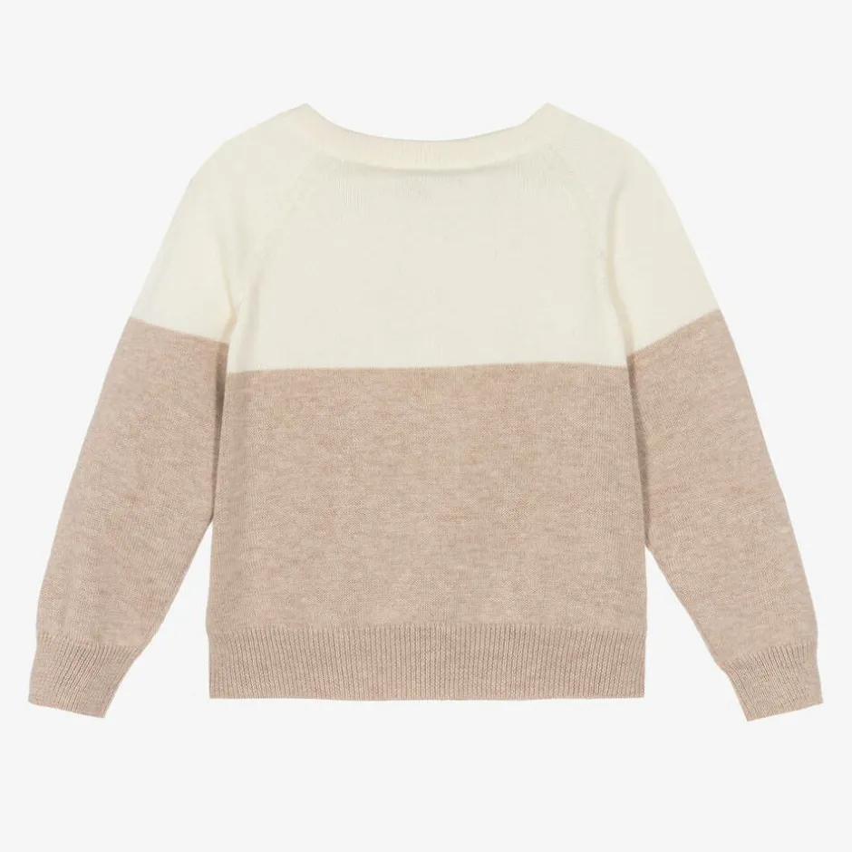 Dolce amp; Gabbana Beige & Ivory Cotton & Cashmere Sweater Online