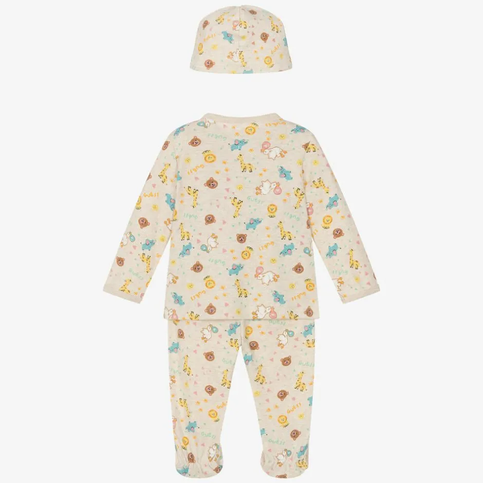 Guess Beige Babysuit Gift Set Best