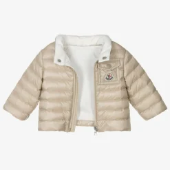 Moncler Enfant Beige Baigal Down Puffer Jacket Hot
