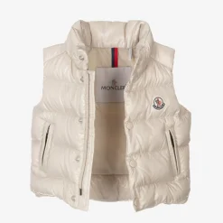 Moncler Enfant Beige Bernard Down Padded Gilet New
