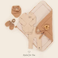 Jamiks Beige Bouclé Fleece Bear Nest (64cm) Discount