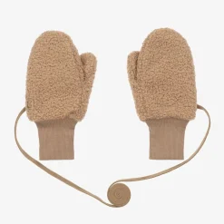 Jamiks Beige Bouclé Fleece Mittens Sale