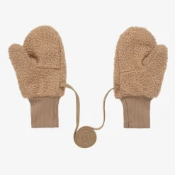 Jamiks Beige Bouclé Fleece Mittens Sale