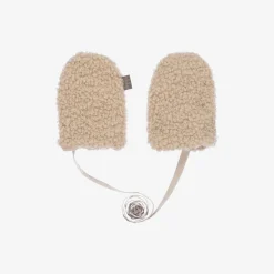 Il Gufo Beige Bouclé Fleece Mittens
