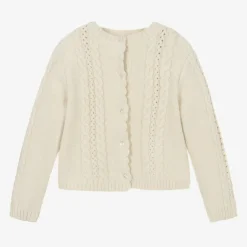 Babidu Beige Cable Knit Cardigan