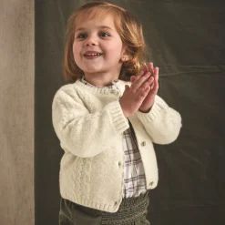 Babidu Beige Cable Knit Cardigan