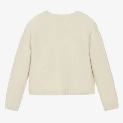 Babidu Beige Cable Knit Cardigan