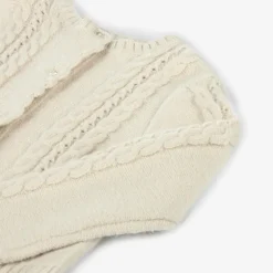 Babidu Beige Cable Knit Cardigan