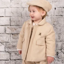 Beau KiD Beige Corduroy Coat & Hat Set Outlet