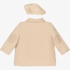 Beau KiD Beige Corduroy Coat & Hat Set Outlet