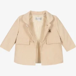 Beau KiD Beige Corduroy Coat & Hat Set Outlet