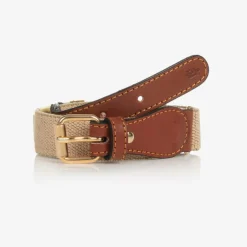 Zaccone Beige Cotton & Leather Mouse Belt Sale