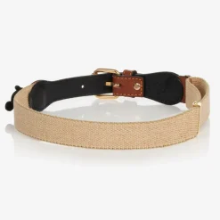 Zaccone Beige Cotton & Leather Mouse Belt Sale