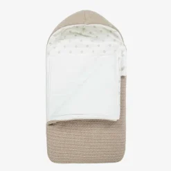 Paz Rodríguez Beige Cotton & Cashmere Knitted Baby Nest (77cm) Outlet