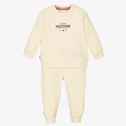 Tommy Hilfiger Beige Cotton Baby Tracksuit