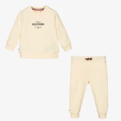 Tommy Hilfiger Beige Cotton Baby Tracksuit