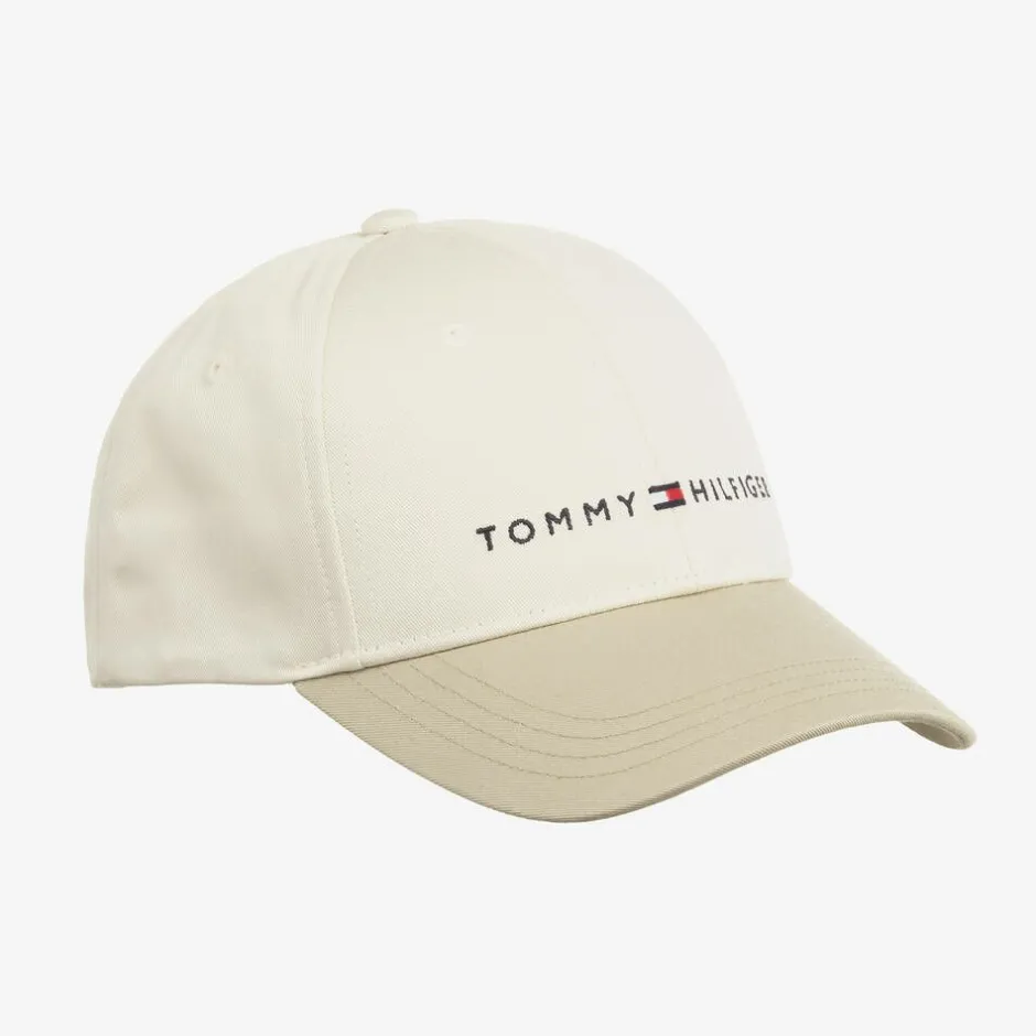 Tommy Hilfiger Beige Cotton Cap Outlet