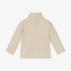 1 + in the family Beige Cotton Knit Turtleneck Baby Sweater Clearance