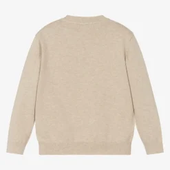 Mayoral Beige Cotton Knitted Sweater Clearance