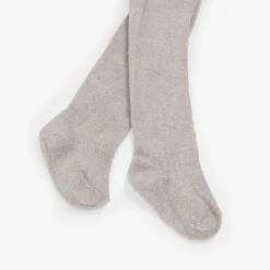 Mayoral Newborn Beige Cotton Ribbed Baby Tights Outlet