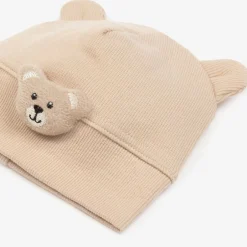 Jamiks Beige Cotton Teddy Bear Baby Hat Sale