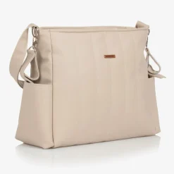 Uzturre Beige Faux Leather Baby Changing Bag (43cm) New
