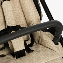 Fendi Beige FF Logo Stroller New