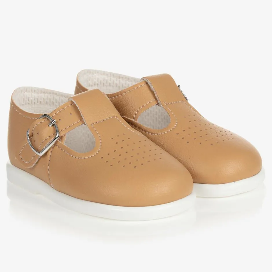 Early Days Beige First Walker Shoes Discount