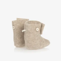 1 + in the family Beige Fleece Booties Clearance