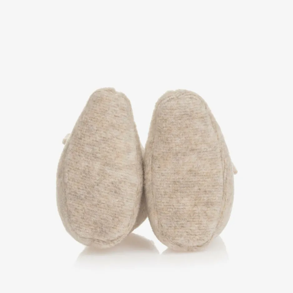 1 + in the family Beige Fleece Booties Clearance