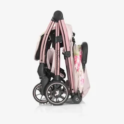 Monnalisa Beige Floral Baby Stroller