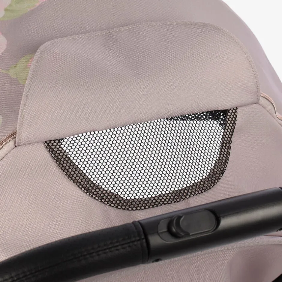 Monnalisa Beige Floral Baby Stroller