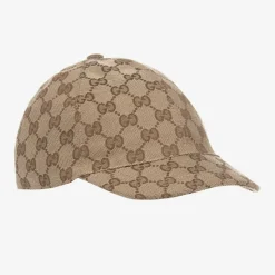 Gucci Beige GG Logo Canvas Cap Best