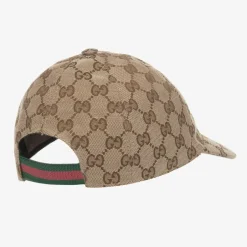Gucci Beige GG Logo Canvas Cap Best