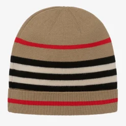 Burberry Beige Icon Stripe Beanie