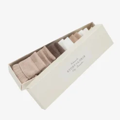 Story Loris Beige Knitted Baby Socks (7 Pack) Sale