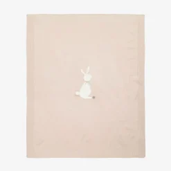 ArtesanĂa Granlei Beige Knitted Bunny Blanket (84cm) New