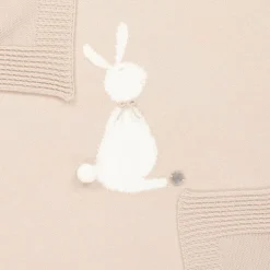 Artesanía Granlei Beige Knitted Bunny Blanket (84cm) New