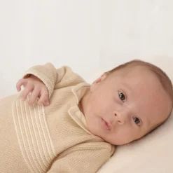 NaturaPura Beige Knitted Cotton Trouser Set Outlet