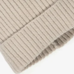 Babidu Beige Knitted Pom-Pom Hat Hot