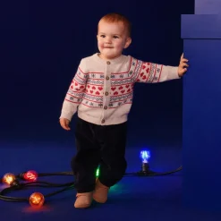 Petit Bateau Beige Knitted Wool Cardigan Outlet