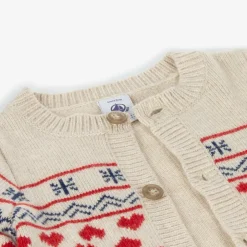 Petit Bateau Beige Knitted Wool Cardigan Outlet