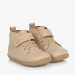Bobux Step Up Beige Leather First Walker Boots Best