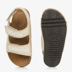 Dolce amp; Gabbana Beige Leather Sandals Discount