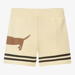 Mini Rodini Beige Organic Cotton Dog Print Shorts Outlet