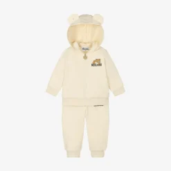 Moschino Baby Beige Organic Cotton Tracksuit Sale